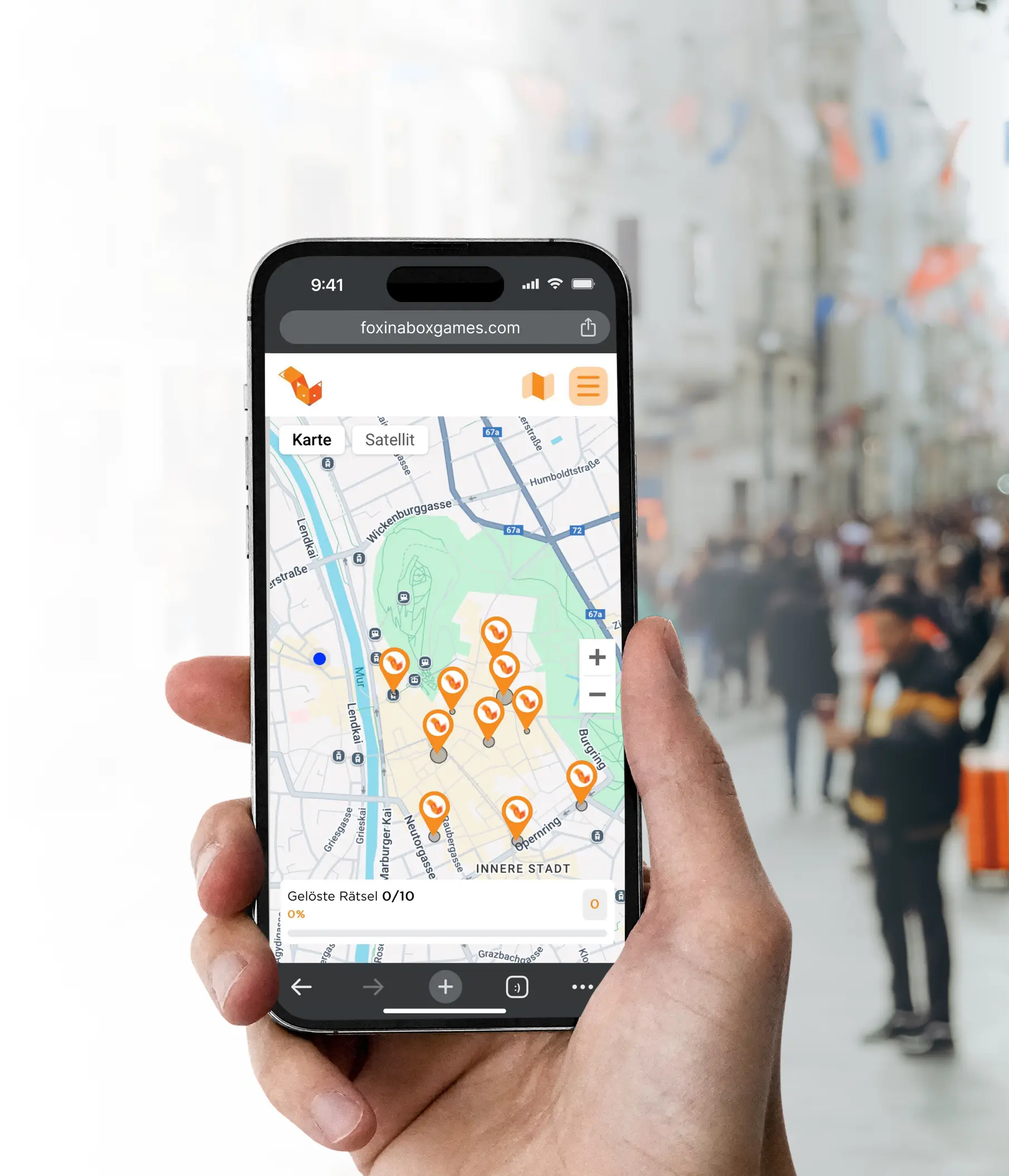 Fox in a box hunt Graz